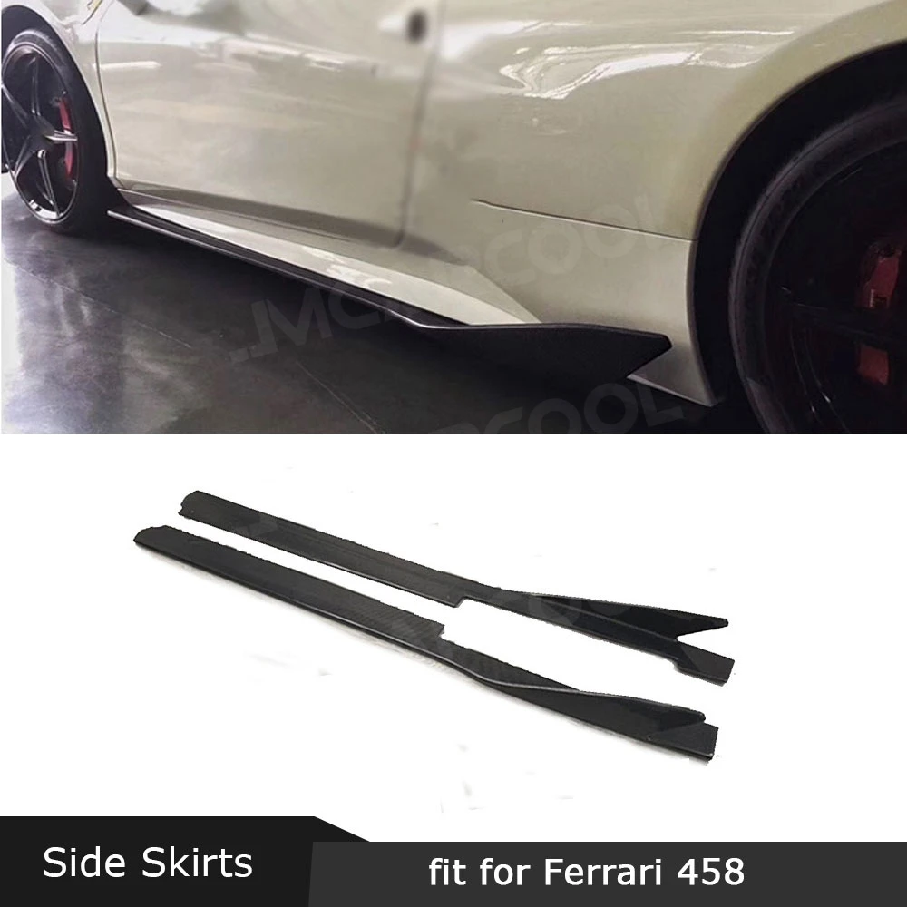 Боковые юбки фартуки для Ferrari 458 2011 2014 углеродное волокно/искусственное волокно