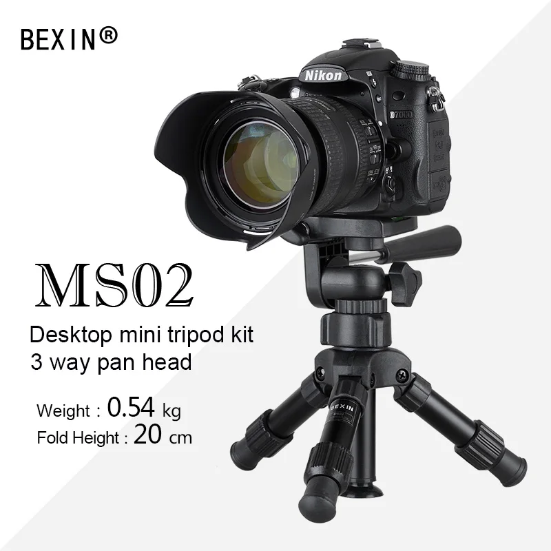 Профессиональный портативный мини-Трипод BEXIN MS02 MS16 из алюминиевого сплава с