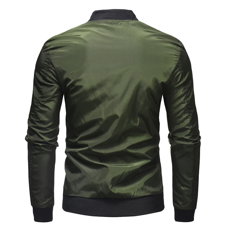 AliExpress Wish мужские однотонные уличные военные Стильные Простые универсальные куртки на молнии