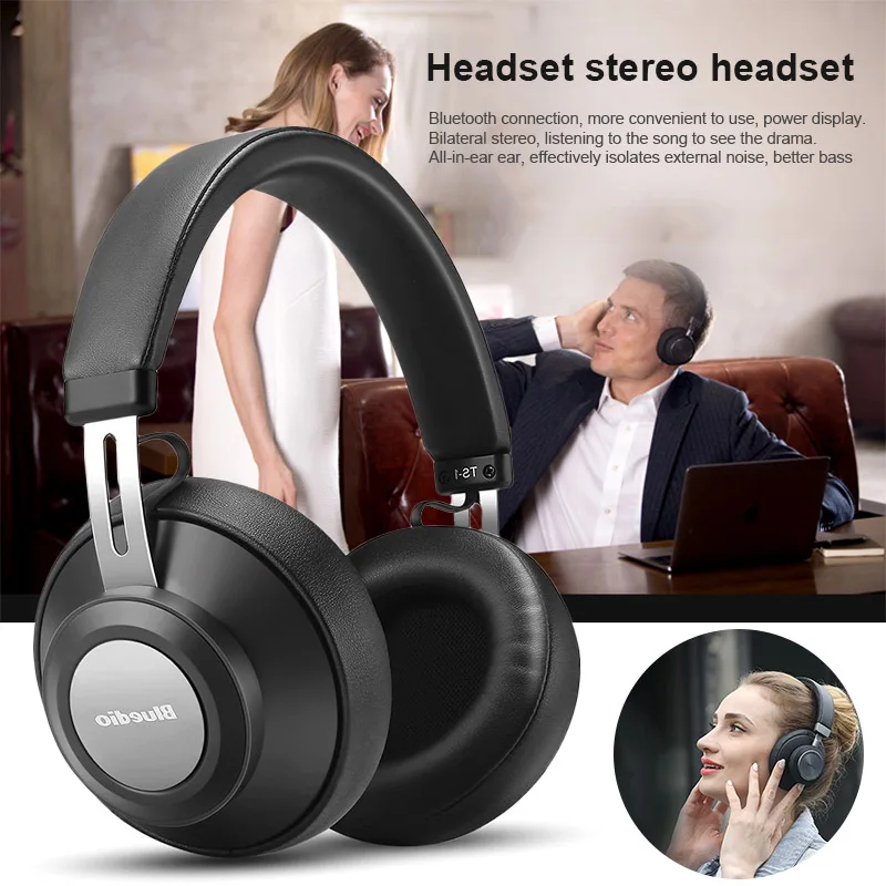 

Bluedio Bluetooh Smart Headset Support Music Calling Battery Display Bluetooth5.0 Earphone OUJ99