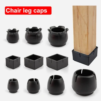 8/16 Pcs Rectangular Chair Leg Caps Chair Leg Protector Covers...
