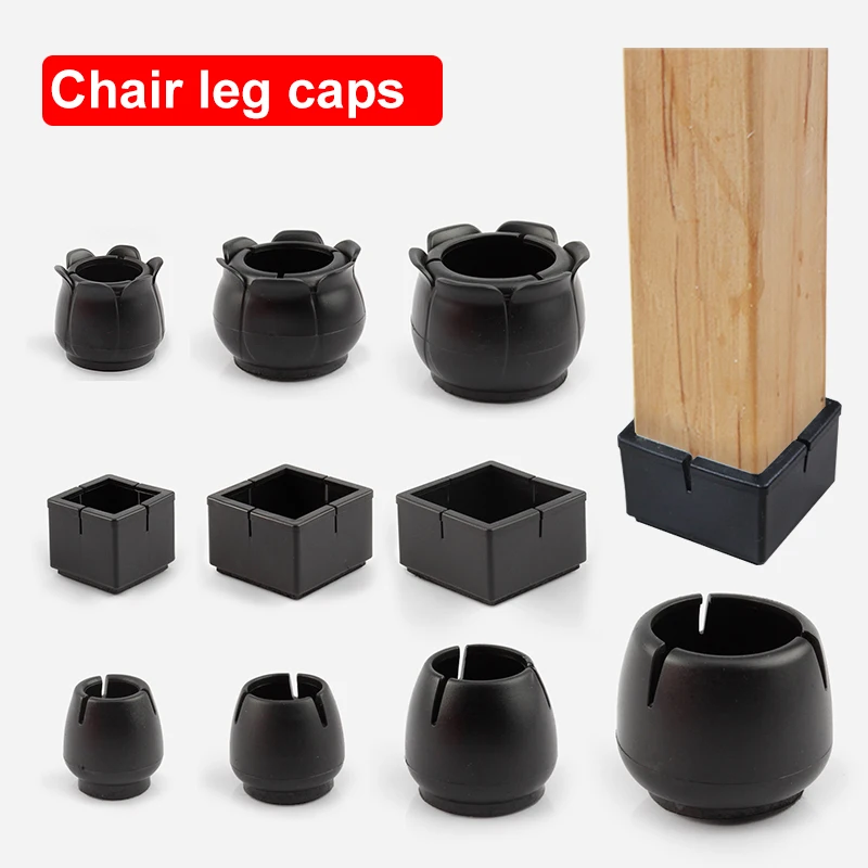 8/16 Pcs Rectangular Chair Leg Caps Chair Leg Protector Covers