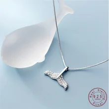 WANTME модная Подлинная 925 пробы серебряная подвеска рыбий хвост цепочка Ожерелье для женщин Романтический Кристалл Циркон ювелирные изделия подарок