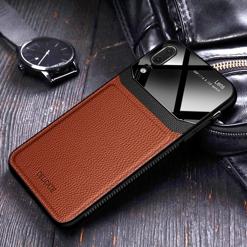 Чехол I coque чехол для HuaWei P20 Lite P20lite Pro на кожаном стекле силиконовый ударопрочный