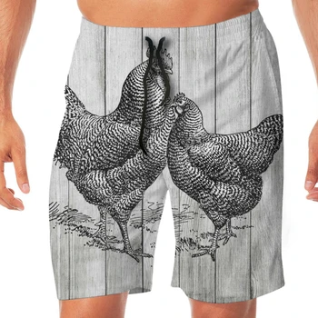 

Summer Farm Rooster And Hen Men Novelty Gay Funny Lounge Pants Beachwear
