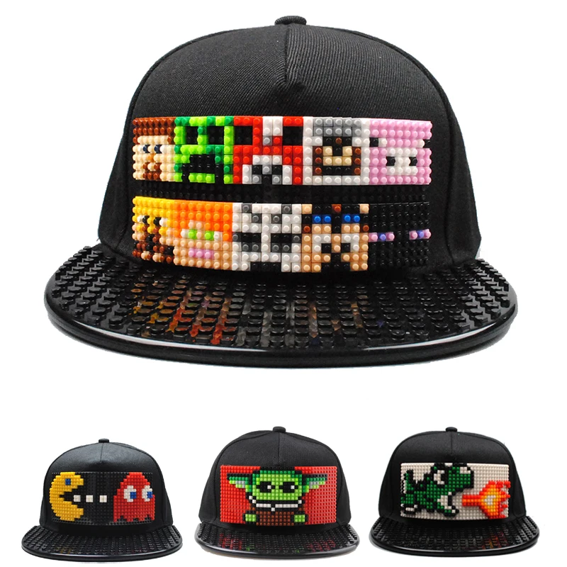 Мультяшная бейсболка Qbert в стиле пэчворк кепка сделай сам Снэпбэк Кепка хип хоп