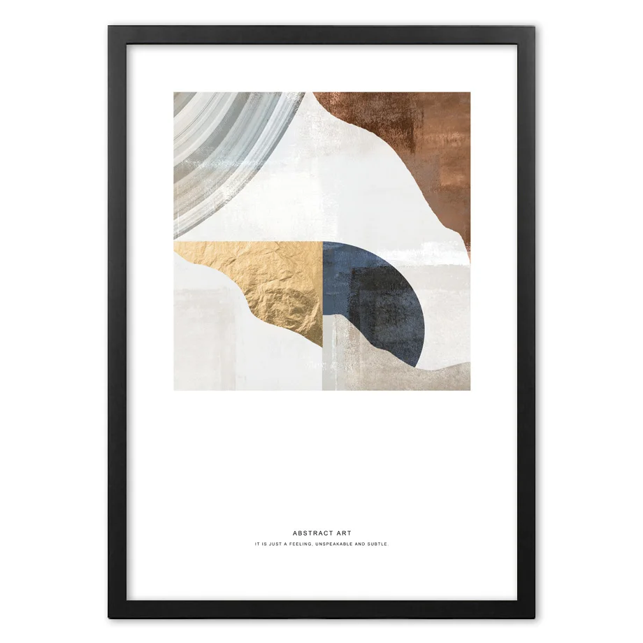 Современная Геометрическая абстрактная художественная картина с чернилами