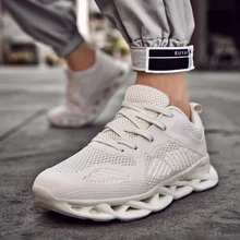 Стиль Осенняя мужская обувь модная спортивная трендовая обувь Fly-kit сетчатая Мужская обувь для бега