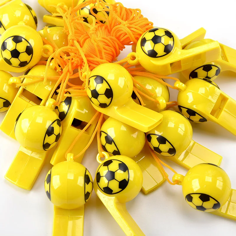 Mini Whistle Plastic Multifunction With Rope 5Pcs Kid Football Soccer Rugby Cheerleading Whistle Children Gifts Random Color sport whistle sports whistle soccer whistle mini whistle