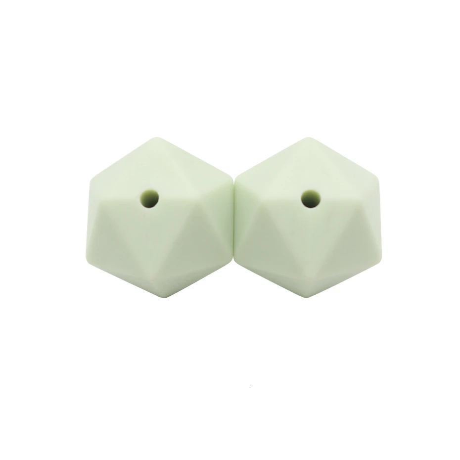 10pc BD027-14 10 шт. 17 мм Icosahedron, силиконовые бусины, Детские Прорезыватели, экологически чистые, без бисфенола, для детских прорезывателей, пустышки, цепочки, бусы, прорезыватели, ожерелье - Цвет: 10pc BD027-14