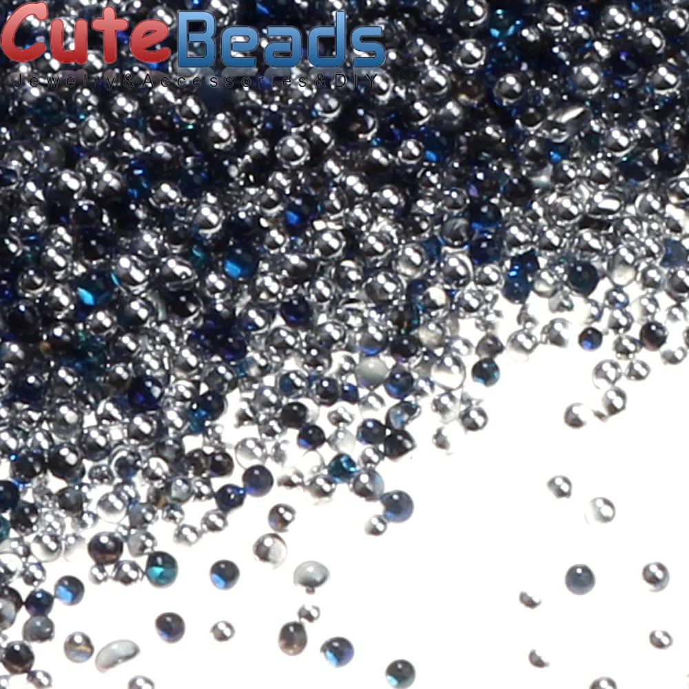 

0.6-0.8MM 1set High quality two-tone shining Nail Art Caviar Nonporous Beads Glass Micro Ball DIY Decorations