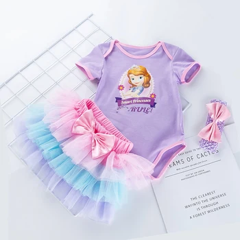 

Cotton Girls First Birthday Skirt Dress Infant Tutu Brand Clothing Bebe Romper Set baby Dress Summer Newborn Baby Girl Clothes