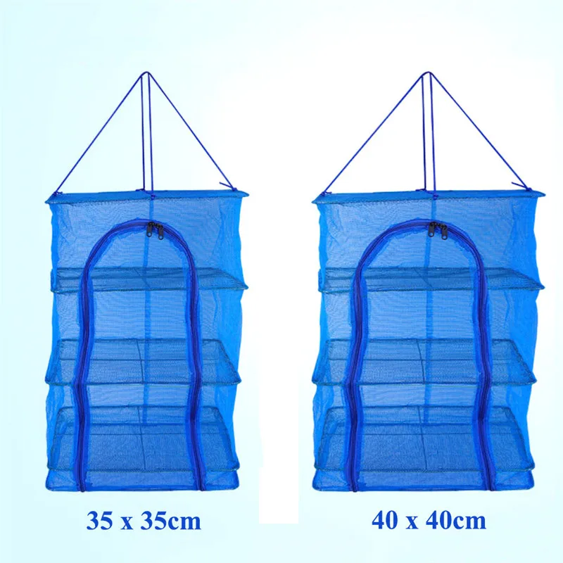 Складной 4 слоев с фактурой в виде рыбной сети Красный сушилка Складная сетка вешалка для овощей посуды сушилка вешалка подвеска рыболовная сеть синий