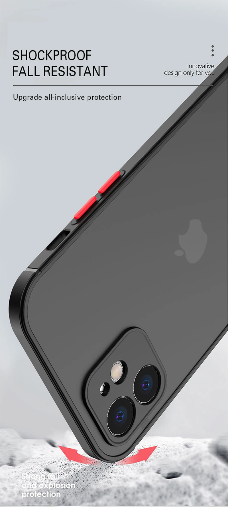 Luxury Shockproof Matte Bumper Phone Case For iPhone 11 13 12 Pro Max Mini X XR Xs 8 6 7 Plus Soft Silicone Transparent Cover samsung flip3 case