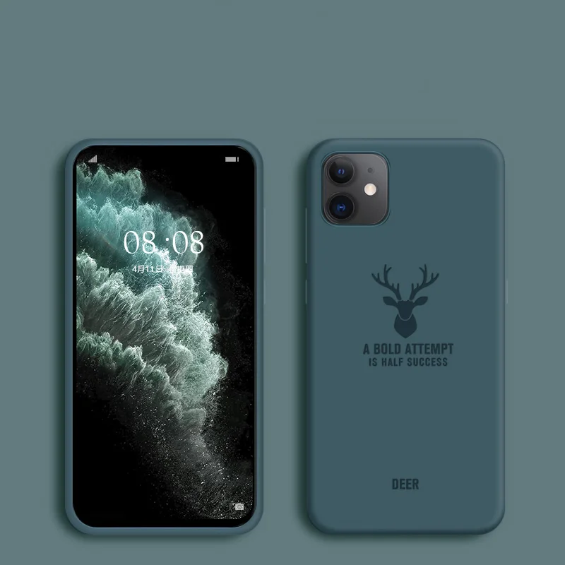MOFi для iPhone 11pro max чехол для iPhone11 x xr xs силиконовый чехол мягкий 6 6s 7 8 plus 8 plus 7plus мультфильм capas - Цвет: dark green