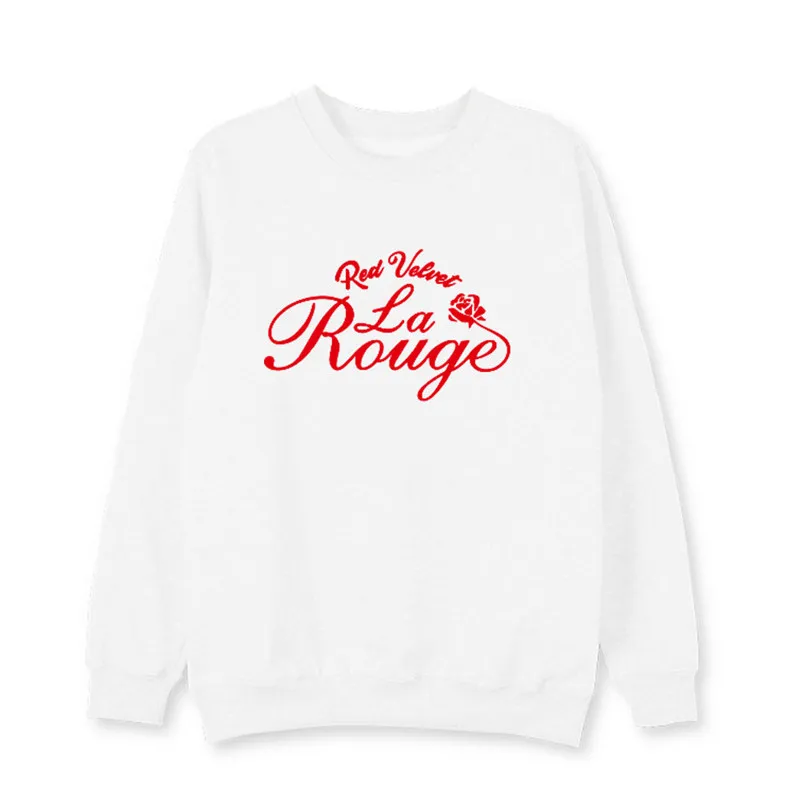 Kpop красная бархатная толстовка с капюшоном La Rouge Same унисекс флисовое пальто с длинными рукавами на осень и зиму Верхняя одежда Топы Повседневная Толстовка