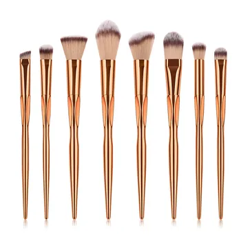 

8PCS Makeup Brushes Set rose gold Handle For Foundation Powder Blush EyeShadow Lip Brush Beauty Makeup Tools Kit T08079