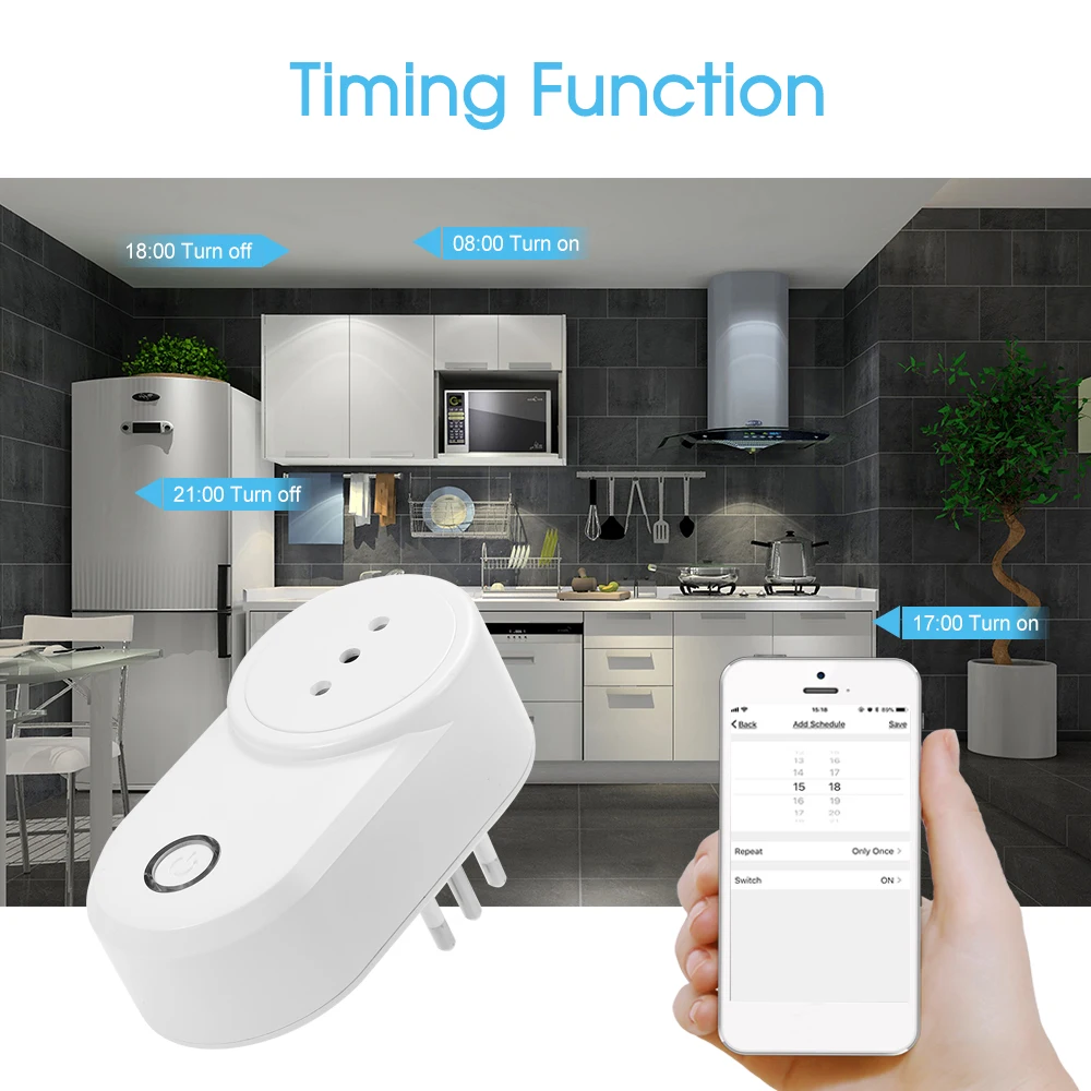Разъем питания Голосовое управление для Amazon Echo для Tmall Elf Google Home IFTTT Функция синхронизации дистанционное управление умная розетка
