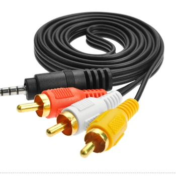 

Cord Converter cable Adapter Wire AUX Male 3.5mm To 3 RCA AV Converter
