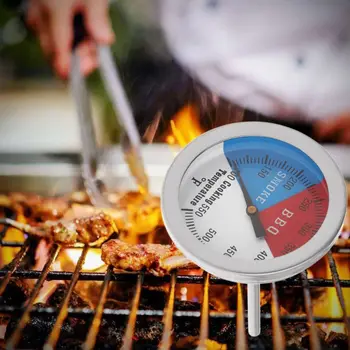 

BBQ Grill Meat Thermometer Temperature Gauge Fahrenheit 550℉ Stainless Steel 304 Q1FD