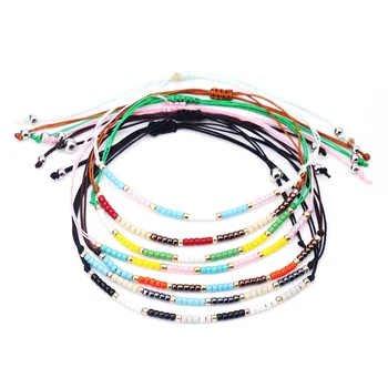 2019 Bohemia Handmade Weave Bijoux MIYUKI Bead Bracelet Love Lucky Bracelets & Bangles For Women Men Wax Thread Bracelets