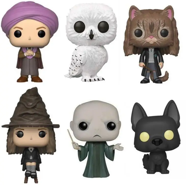 Funko Pop Movie Harry Potter Lord Voldemort Hermione Granger Ron Weasley Sirius Black Hedwig Dobby Cute Vinyl Figure Model Toys