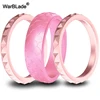 WarBLade Fashion 3mm Thin Stackable Silicone Rings Hypoallergenic Flexible Silicone Finger Ring For Women Wedding Rubber Bands 5