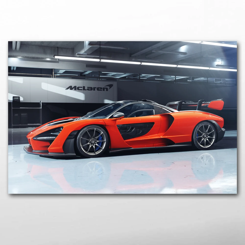 

Posters and Prints McLaren Senna Red Car Sport Car Supercar Wallpaper Canvas Wall Art Paintings for Living Room Decor