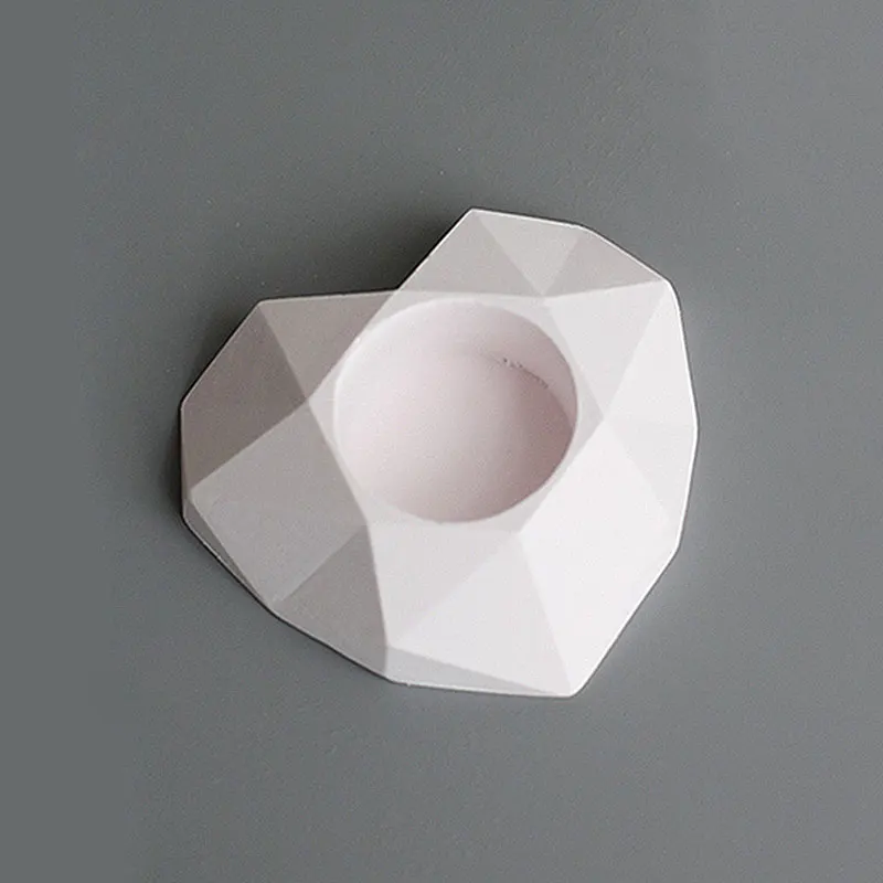 Ins горячий бетонный цветочный горшок геометрическое сердце дизайнерская силиконовая форма DIY цемент подсвечник гипсовая глина Смола ремесла плесень