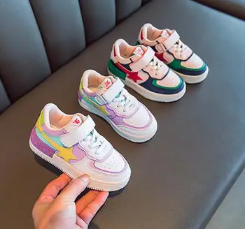 

2020 Spring Boys Girls Fashion Sneakers Baby/Toddler/Little Kids Leather Trainers Children School Sport Shoes Soft Running Shoes