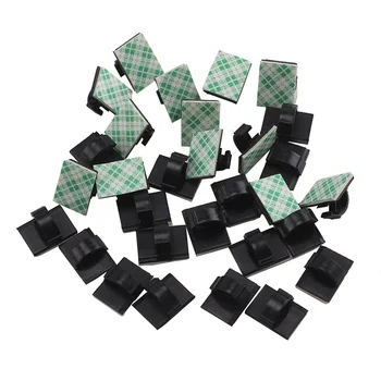 

30pcs Practical Fixer Home Durable Car Accessories Tools Adhesive Desk Management Driving Recorder Cable Clip