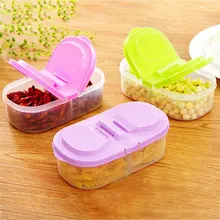 2 сетки Кухня Еда Коробка для хранения зерновых зерен бобов риса пластиковый контейнер для хранения закусок коробка прозрачного зерна Органайзер бак