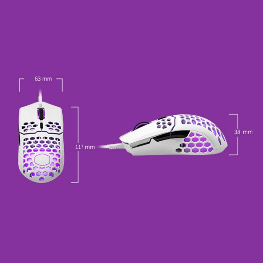 MM711 Wired RGB Gaming Mouse With PixArt PMW 3389 Sensor 16000DPI Adjustable Honeycomb USB Optical Gamer Mice For Desktop Laptop