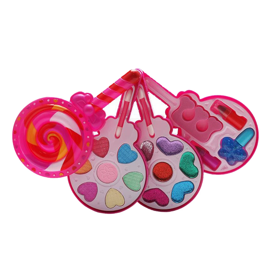 New Makeup Toys Baby Girls Pretend Play Safe Kids Girls Makeup Kit Toy Cosmetics Play Sets Best Gifts for Children