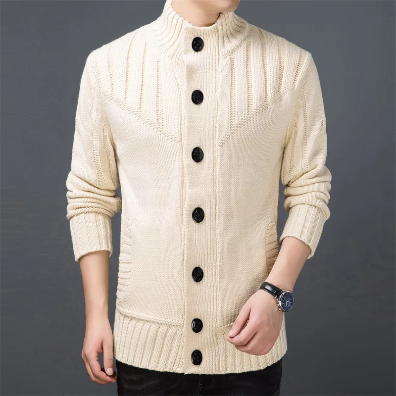 

Long Sleeve Men'S Sweaters Cardigan Winter Clothes 2020 Knitted Korea Style Casual Standard Designer Knit