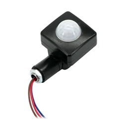 Détecteur de mouvement d'extérieur PIR Ultra mince, lumière à large faisceau LED, étanche, 85 265V, IP65, détecteur de mouvement réglable 