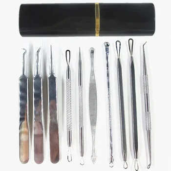 

10 Pcs Professional Blackhead Remover Tool Pimple Comedone Extractor Tool Acne Removal Kit Treatment for Pimples Blackheads