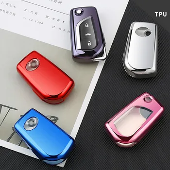 

For Toyota Auris Rav4 2018 Prius Camry Corolla Avensis Verso Yaris Aygo TPU Key Case Fob Shell Cover Skin Holder 2/3 Button