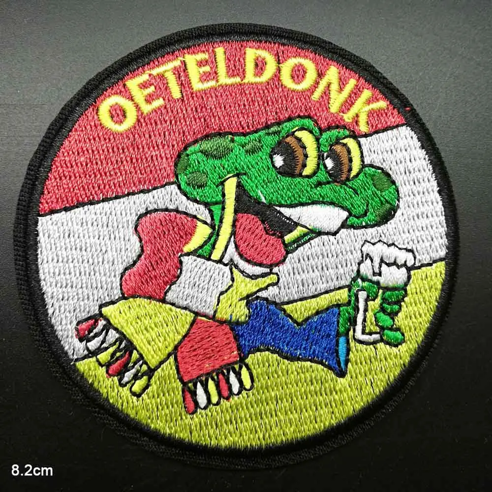 Oeteldonk карнавал лягушки с полной вышивкой для Нидерландов нашивки одежды утюгом
