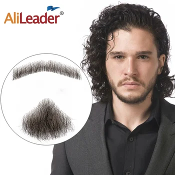 

Alileader 1Pcs Swiss Lace Beard Short Invisible Fake Beard For Men Hand Made Fake Mustache Beard Moustache Soft And Breathable