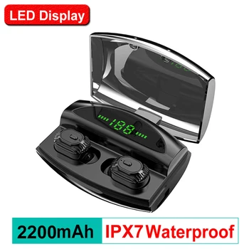 

TWS Wireless Earbuds Mini Bluetooth 5.0 earphones In-Ear Sport Headset Digital display with Charging case 2200mAh For Xiaomi