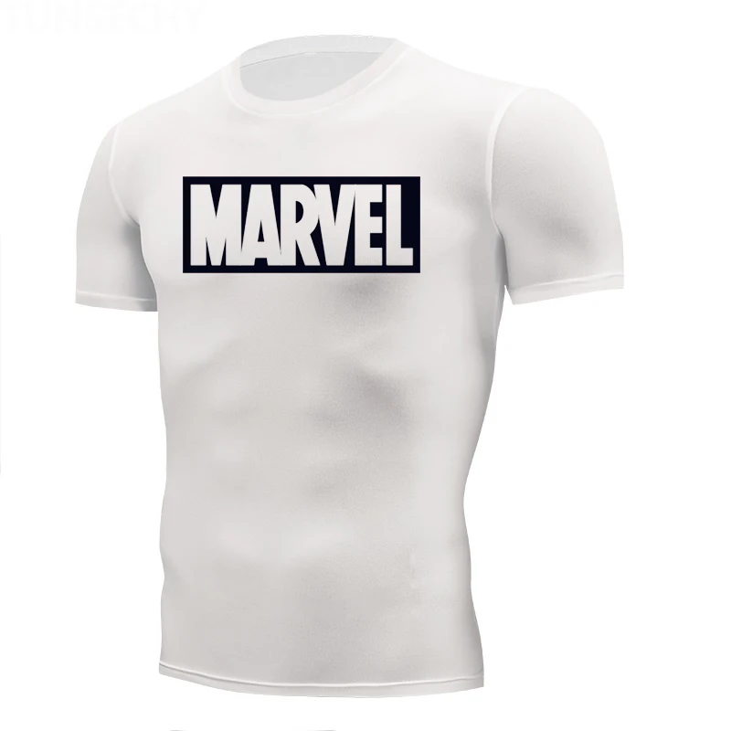 Модные мужские компрессионные топы с принтом футболки для фитнеса спортзала