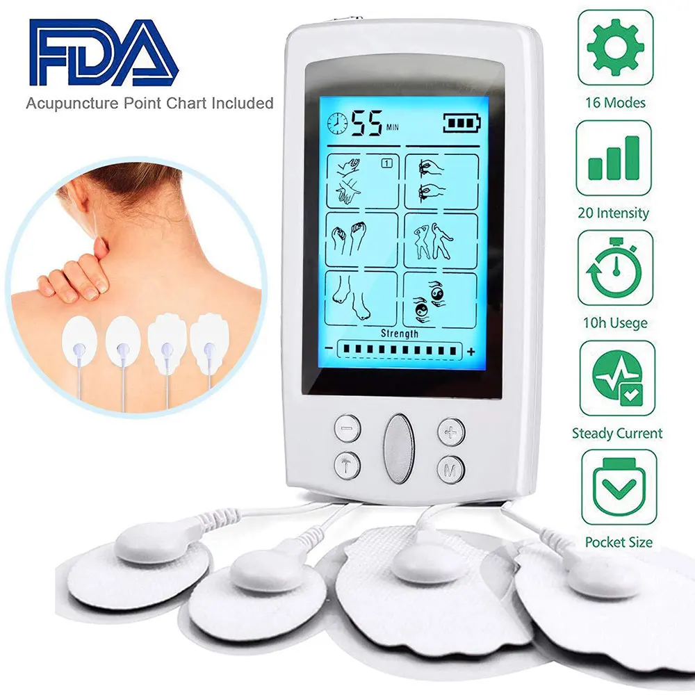 16 Mode EMS Electric Tens Machine Acupuncture Body Massage Digital