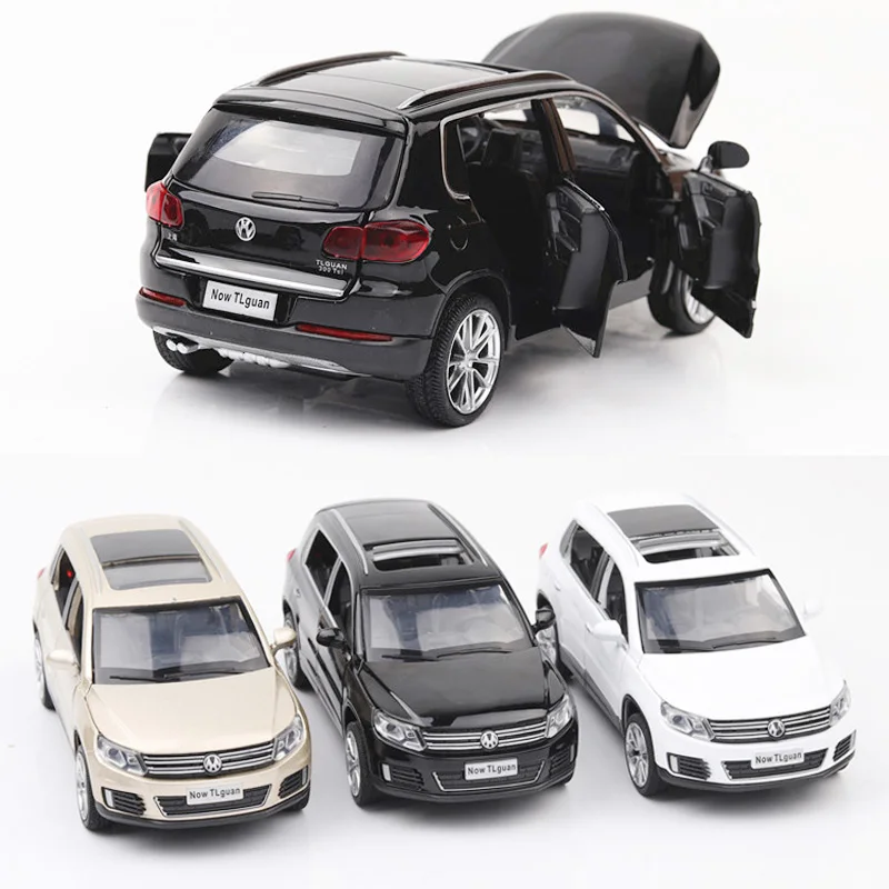 1:32 модель автомобиля Volkswagen Tiguan литая Игрушечная из сплава детские игрушки коллекционные бесплатная