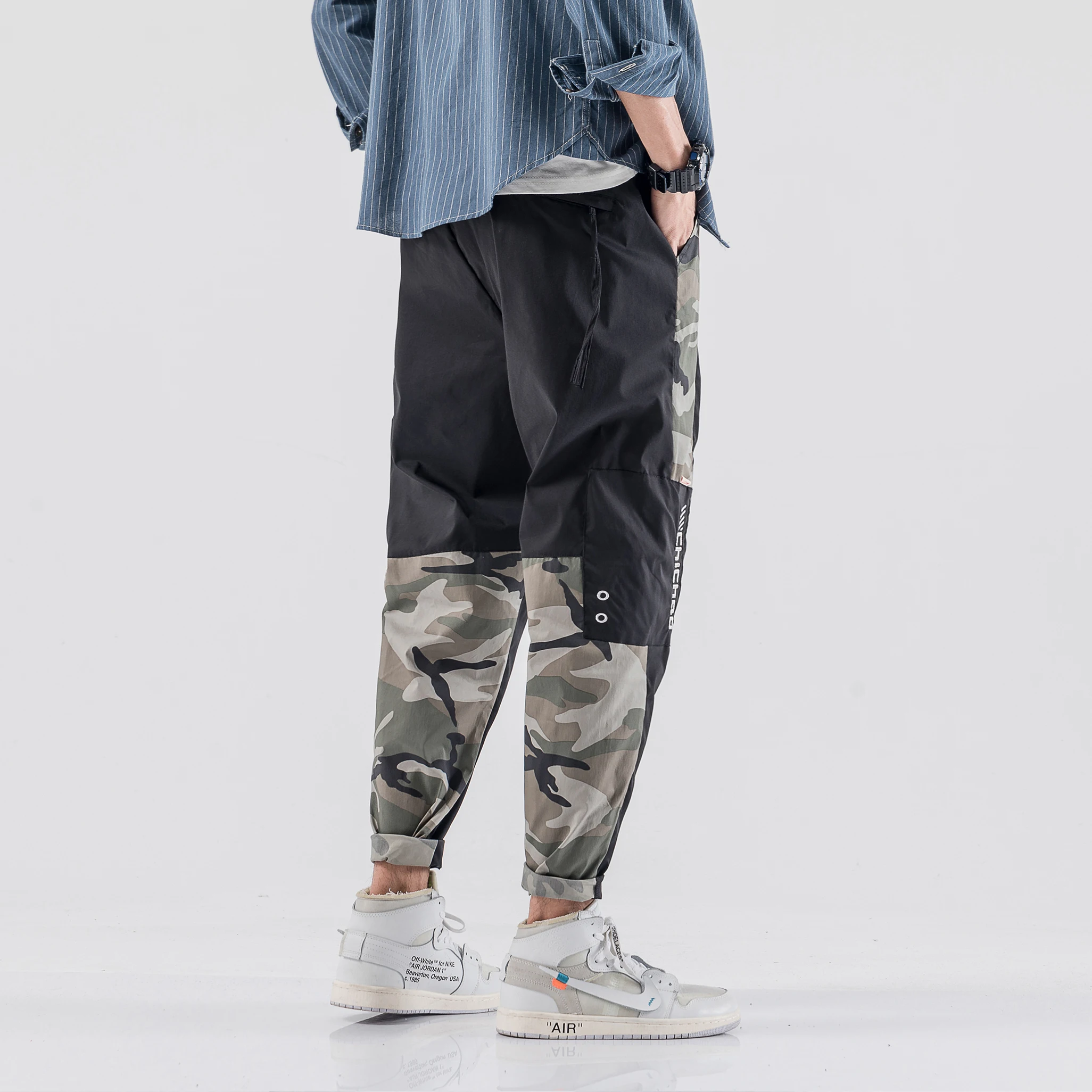 Yasword Men Pants Casual Trousers Straight Ankle-Length Solid Color Fashion Loose Male Elastic Waist Clothing Streetwear Yasword Men Pants Casual Trousers Straight Ankle-Length Solid Color Fashion Loose Male Elastic Waist Clothing Streetwear
