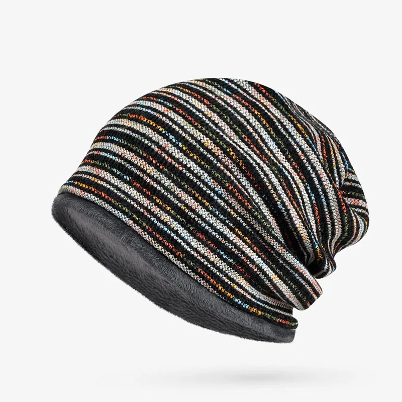 Осенне-зимняя вязаная шерстяная шапка Skullies, Мужская зимняя шапка, сохраняющая тепло, мужские шапочки, бархатные шапки для женщин, Bone Gorro