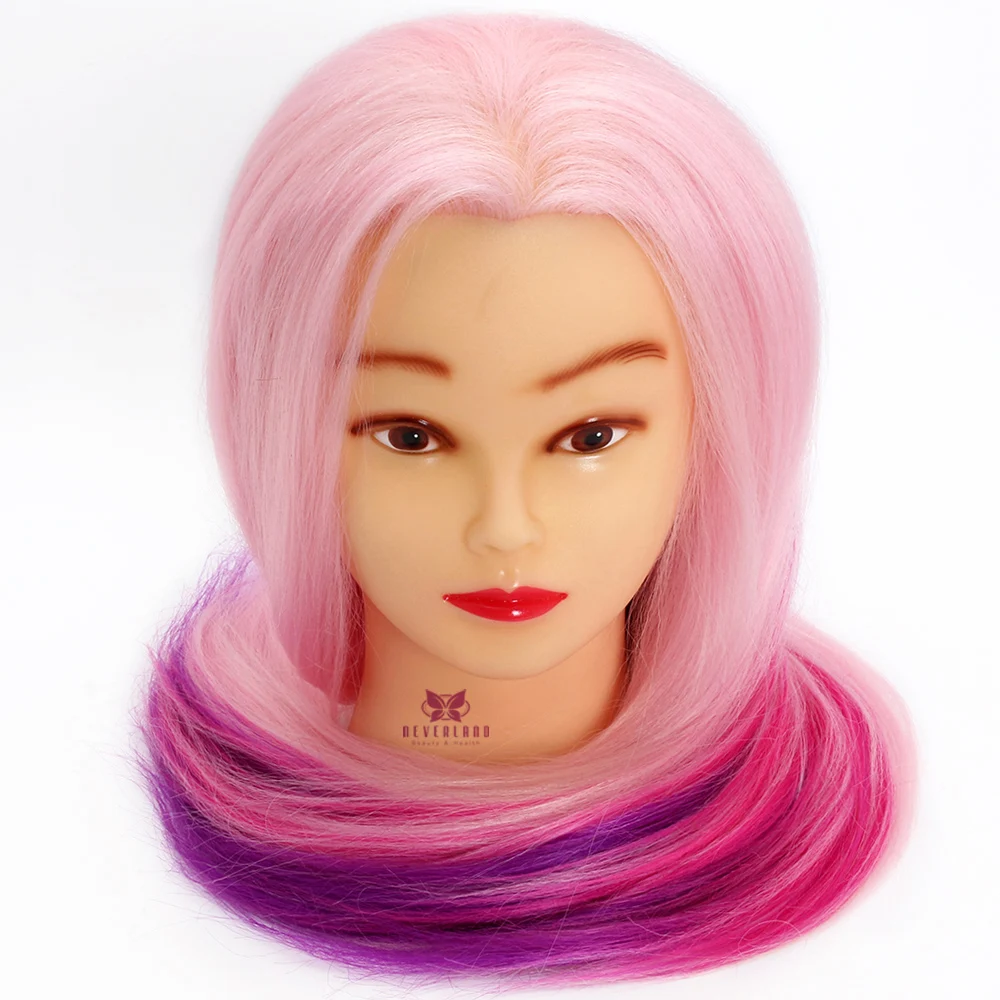 Нетляндии &quot 24 &quotяркого розового цвета волос голова манекена высокого