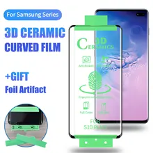 Full Glue Cover Soft Curved Ceramic Screen Protector For Samsung Galaxy S10 S9 S8 Plus Note 8 9 10 Plus film(No Tempered Glass