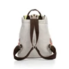 Veowalk Light Grey Women's Small Canvas Backpacks, Ladies Floral Embroidered Rucksacks Woman Back Bag Handmade Back Pack 2