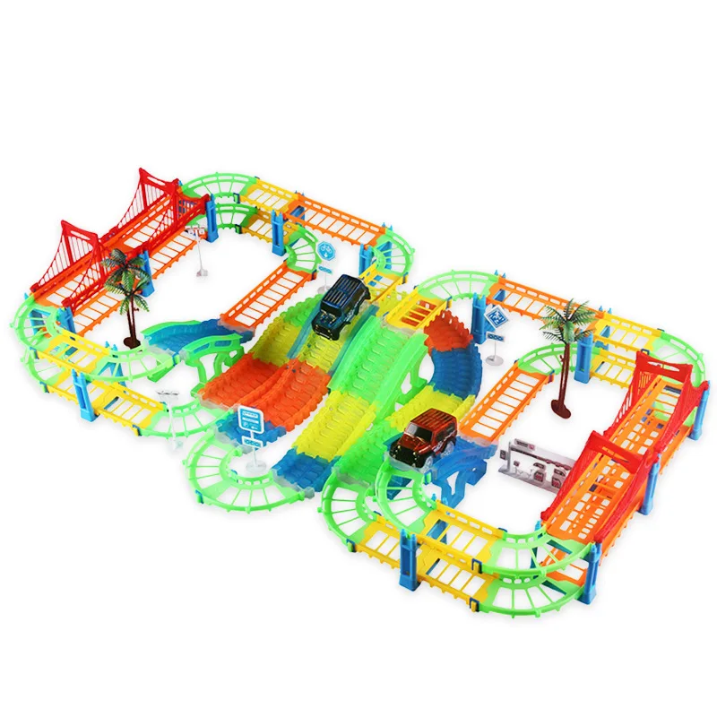 

Electric Multi-functional-in-Rail Car Set Light Car Set Scene Assembled DIY Educational Toy